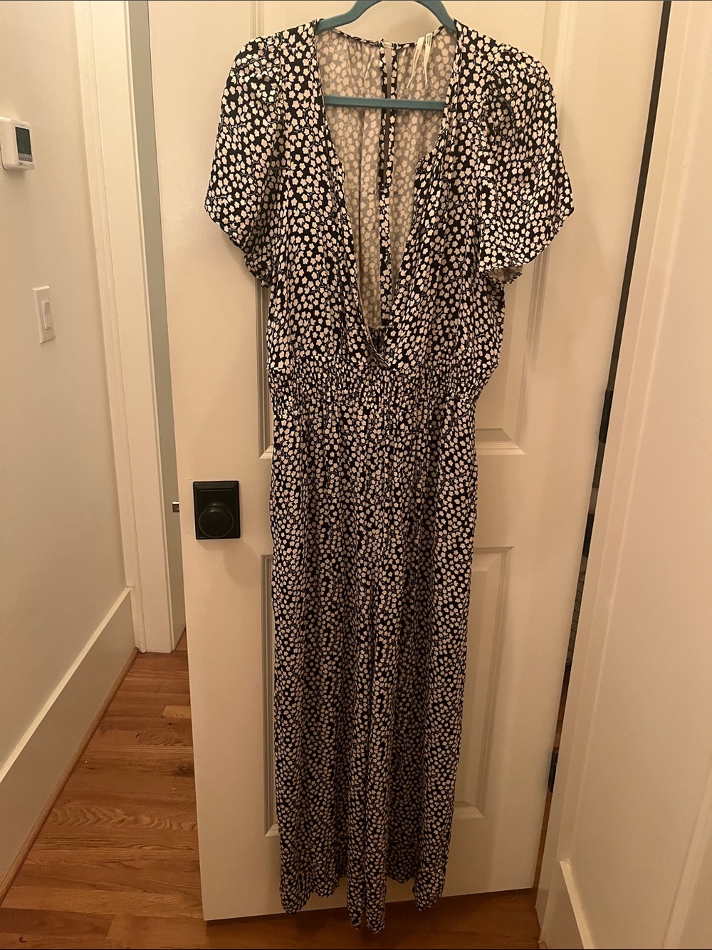 Anthropologie Women’s Black and Cream Jumpsuit